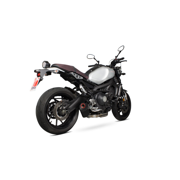 Scorpion Exhaust Yamaha XSR900 2016 - 2021 Serket Parallel Full System Carbon Fibre Sleeve